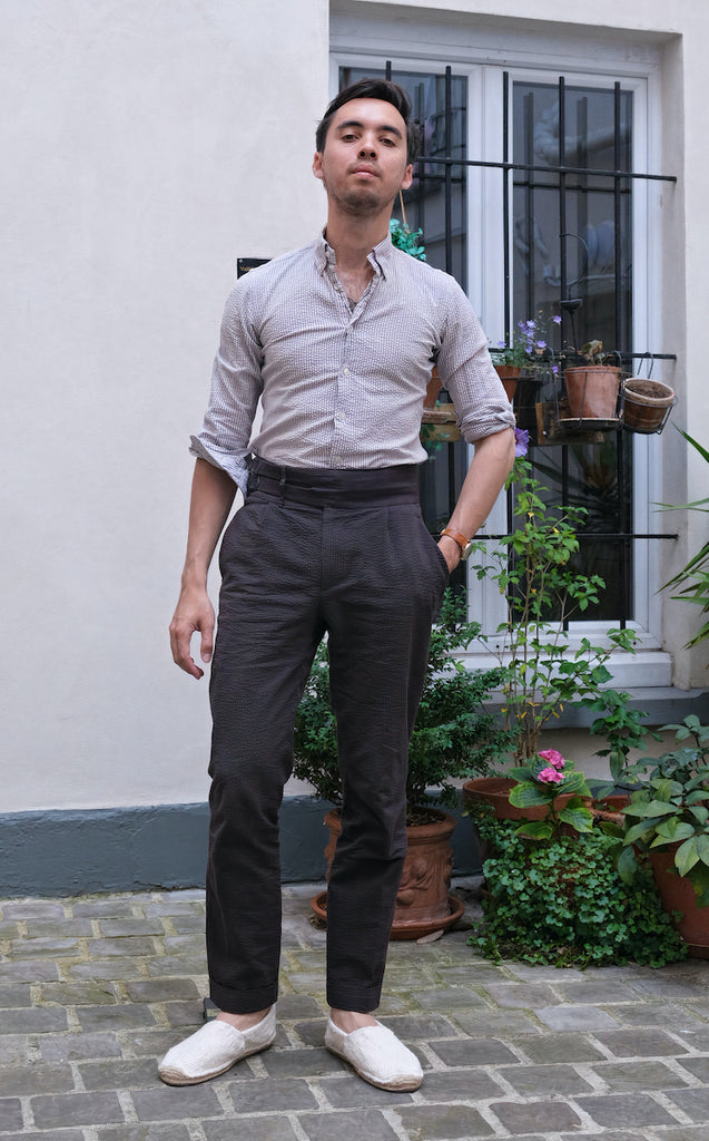 Les espadrilles Naturelles Ivoire dans leur grand écrin naturel en feuille de palmier