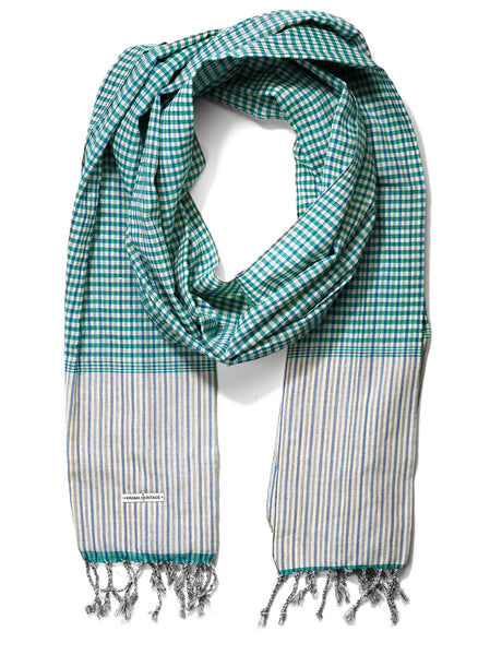 Le Krama Campagnard Vert Turquoise