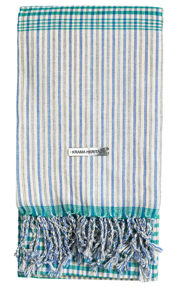 Le Krama Campagnard Vert Turquoise