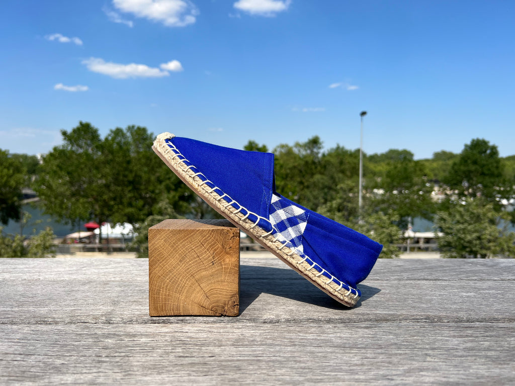 Les espadrilles Krama Bleues