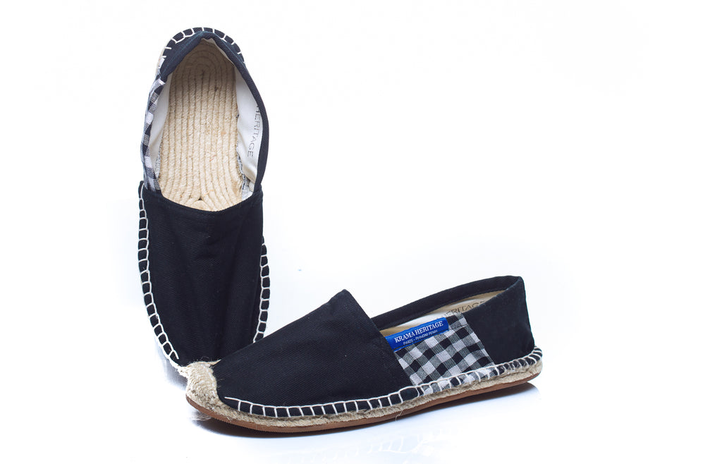 Les espadrilles Krama Noire Réglisse