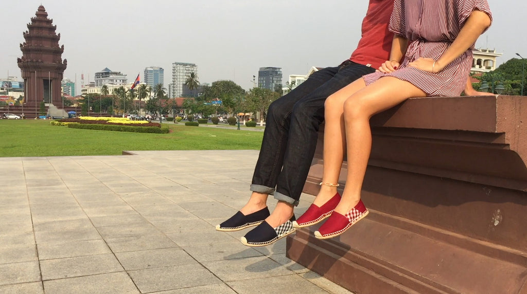 Les espadrilles Krama Bordeaux