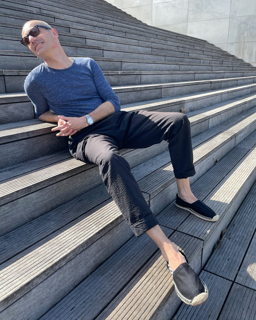 Les espadrilles Krama Noire Réglisse