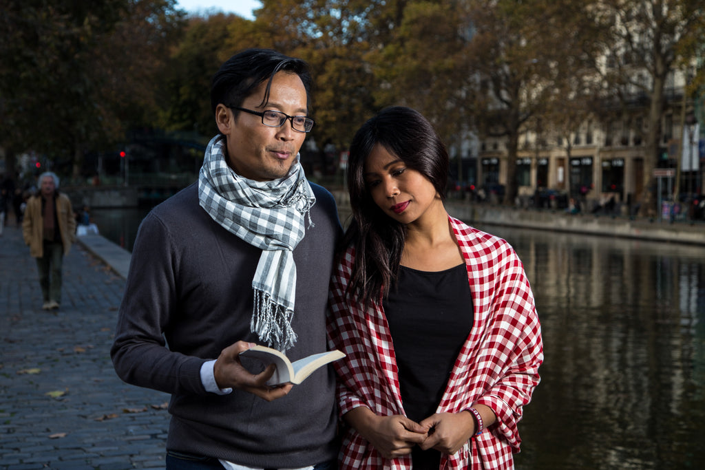 Le Grand Krama Campagnard Gris