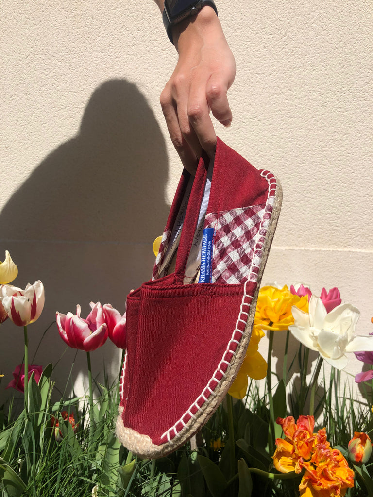 Les espadrilles Krama Bordeaux