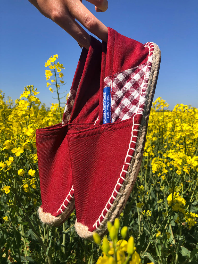 Les espadrilles Krama Bordeaux