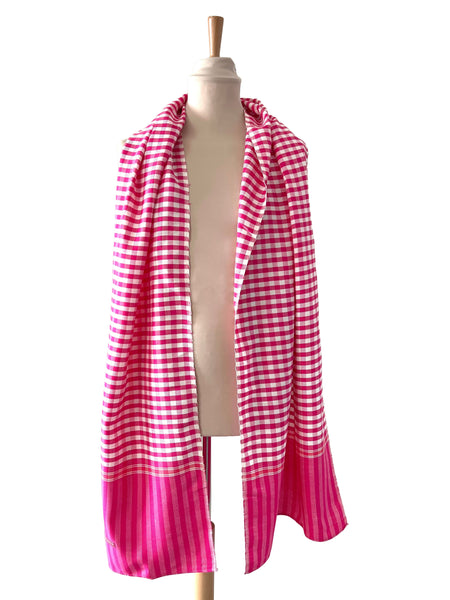 Le Grand Krama Pop Rose dans son écrin en feuille de palmier - Homme