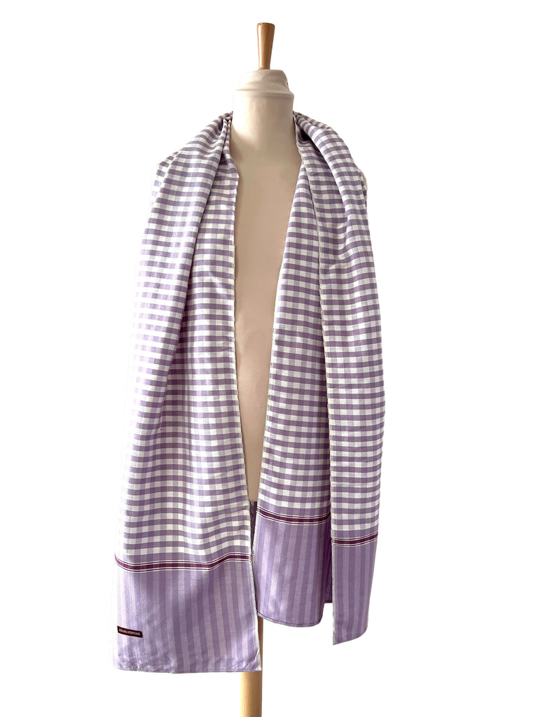 Le Grand Krama Pop Violet dans son écrin en feuille de palmier - Homme