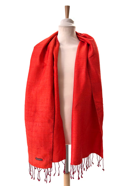 Le Grand Krama Brut Orangé dans son écrin en feuille de palmier - Homme