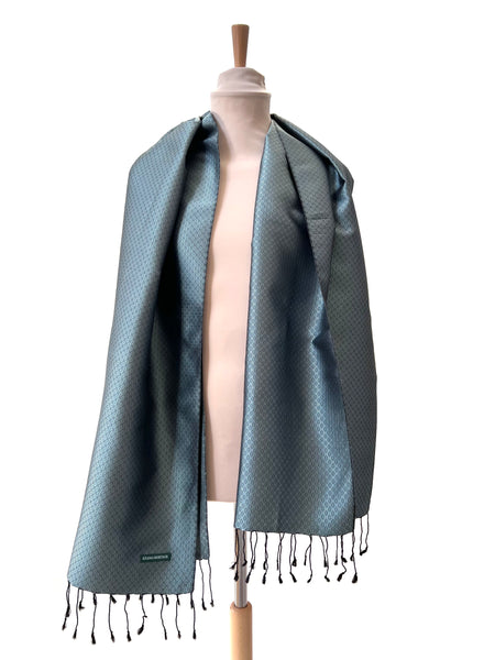 Le Krama Jasmin Aigue-Marine dans son écrin en feuille de palmier - Homme