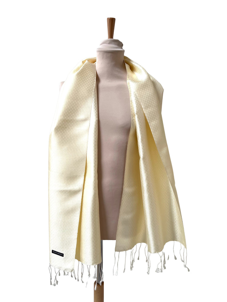 Le Krama Jasmin Perle dans son écrin en feuille de palmier - Femme