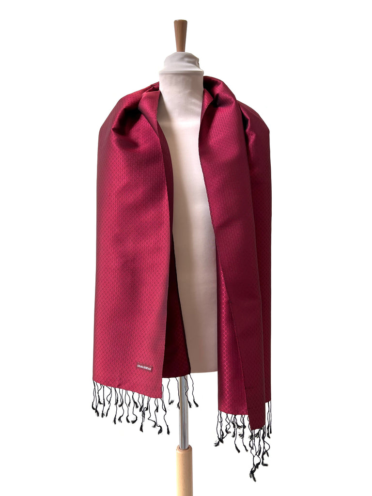 Le Krama Jasmin Rubis dans son écrin en feuille de palmier - Femme