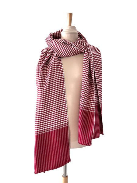 Le Krama Origine Grenat 3 Tours dans son écrin en feuille de palmier - Femme