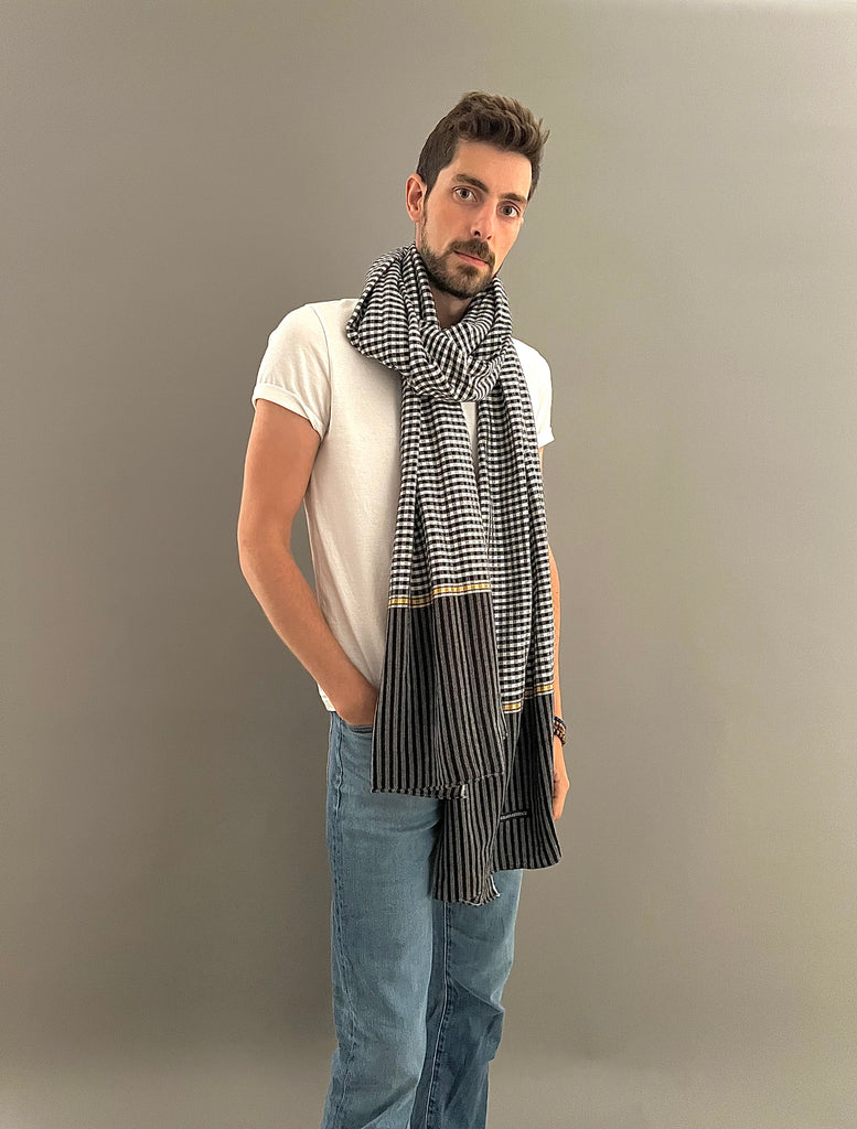 Le Krama Origine Réglisse 3 Tours dans son écrin en feuille de palmier - Homme