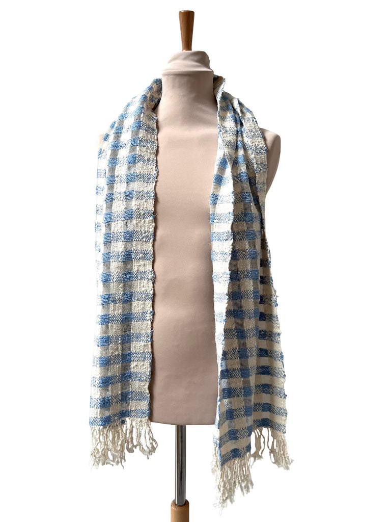 Le Krama Naturel Ciel dans son écrin en feuille de palmier - Homme