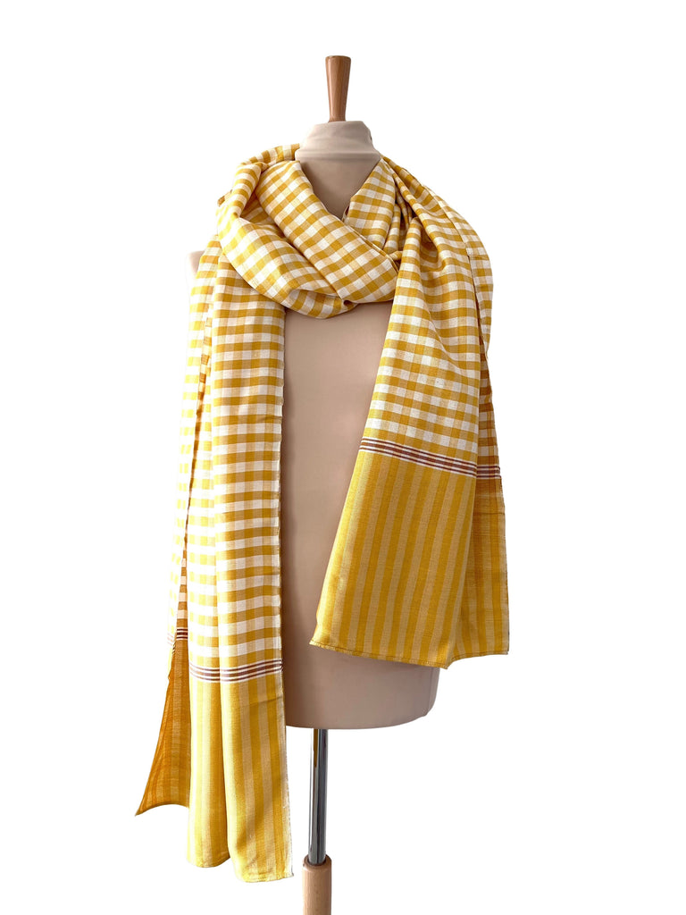 Le Krama Pop Jaune 3 Tours dans son écrin en feuille de palmier - Homme