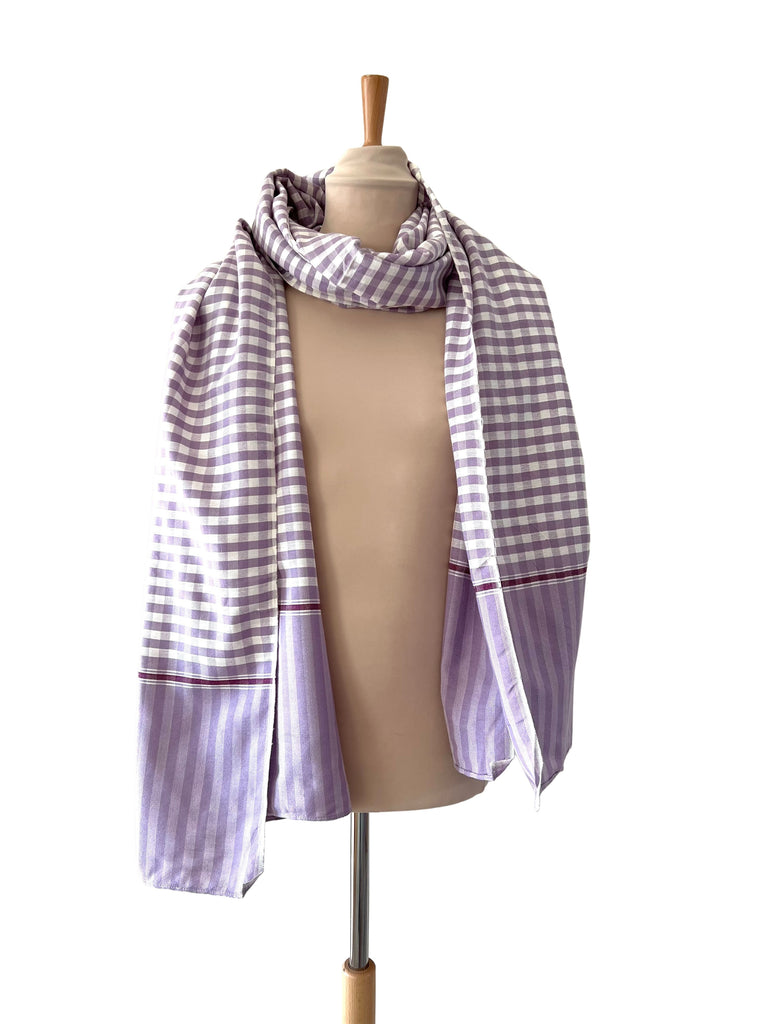 Le Krama Pop Violet 3 Tours dans son écrin en feuille de palmier - Femme