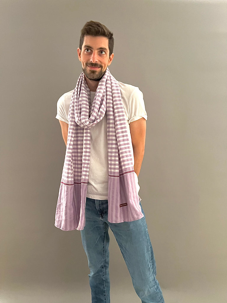 Le Krama Pop Violet 3 Tours dans son écrin en feuille de palmier - Homme