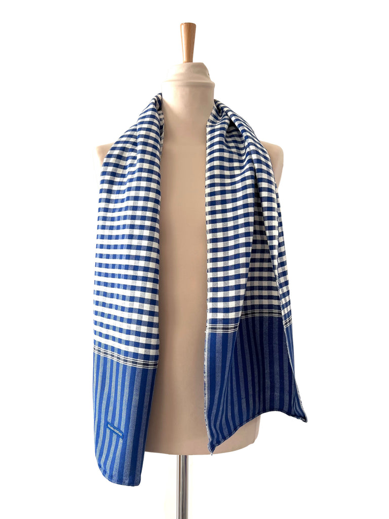 Le Krama Pop Bleu dans son écrin en feuille de palmier - Homme