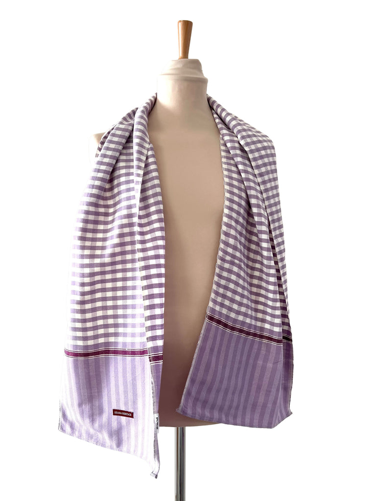 Le Krama Pop Violet dans son écrin en feuille de palmier - Homme