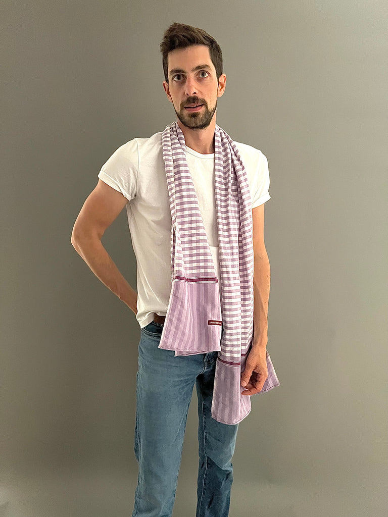 Le Krama Pop Violet dans son écrin en feuille de palmier - Homme