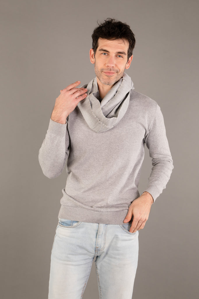 Le Petit Krama Chaud Gris Perle dans son écrin en feuille de palmier (couleur naturelle) - Homme