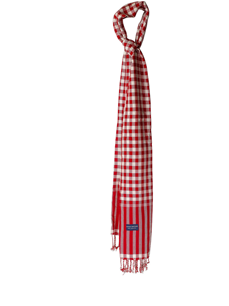 Le Grand Krama Campagnard Rouge