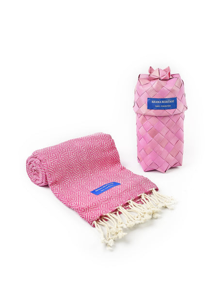 Le Krama Chaud Rose Pastel