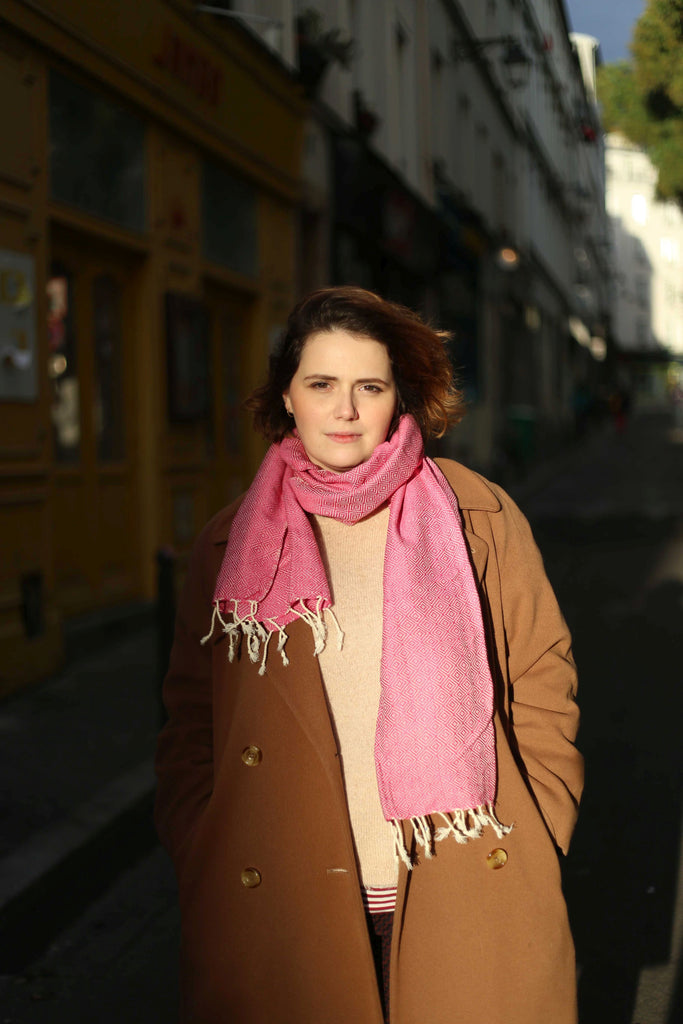 Le Krama Chaud Rose Pastel