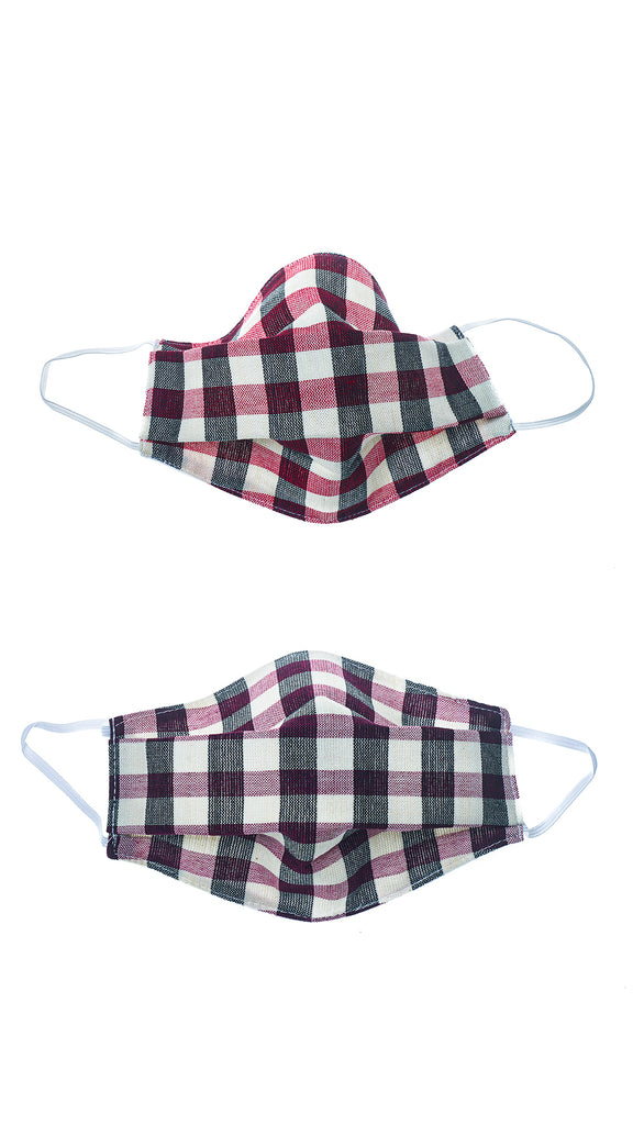 Taille Enfants - Lot de 5 Kramasks - Collection Grands Carreaux Bandes Noires