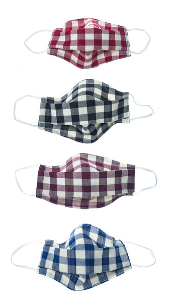 Taille Enfants - Lot de 5 Kramasks - Collection Grands Carreaux