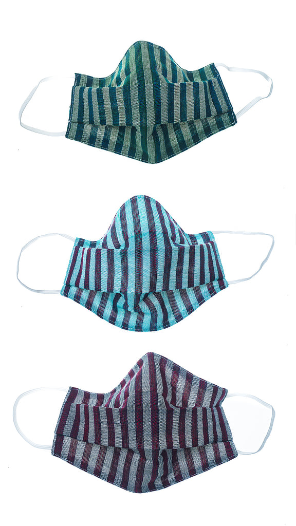 Lot de 10 masques solidaires pour le Secours Populaire Collection Unis Bandes Resserrées / 5 pour mes proches, 5 pour Le Secours Populaire