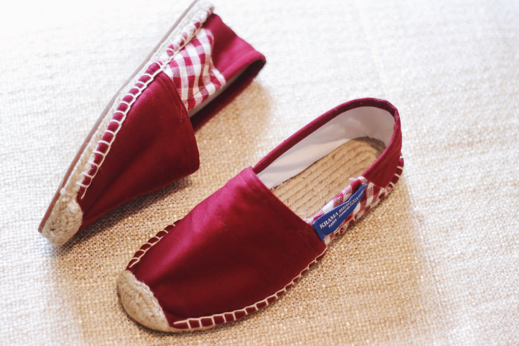 Les espadrilles Krama Bordeaux